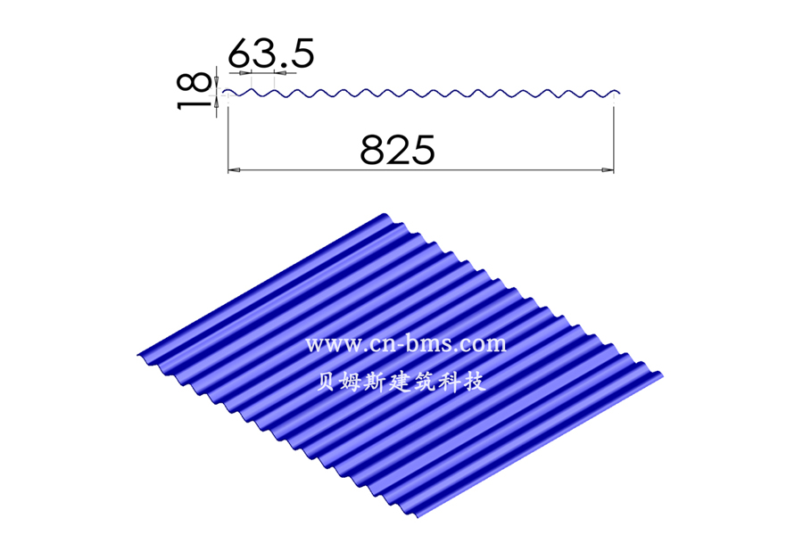波浪板YX18-63.5-825